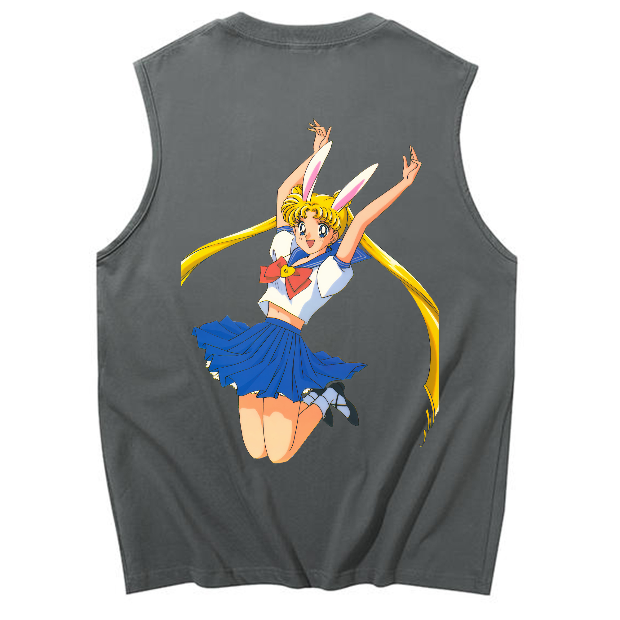 （画像用） 美少女戦士セーラームーン 愛野 美奈子 あいの みなこ Sailor Moon Aino Minako コットン100％タンクトップ（背面プリント）
